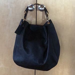 Ralph Lauren Collection Black slouchy  leather purse bag Made in Italy